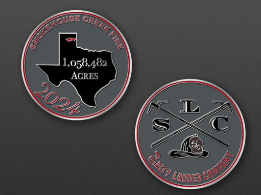 A) Smokehouse creek fire challenge coins.